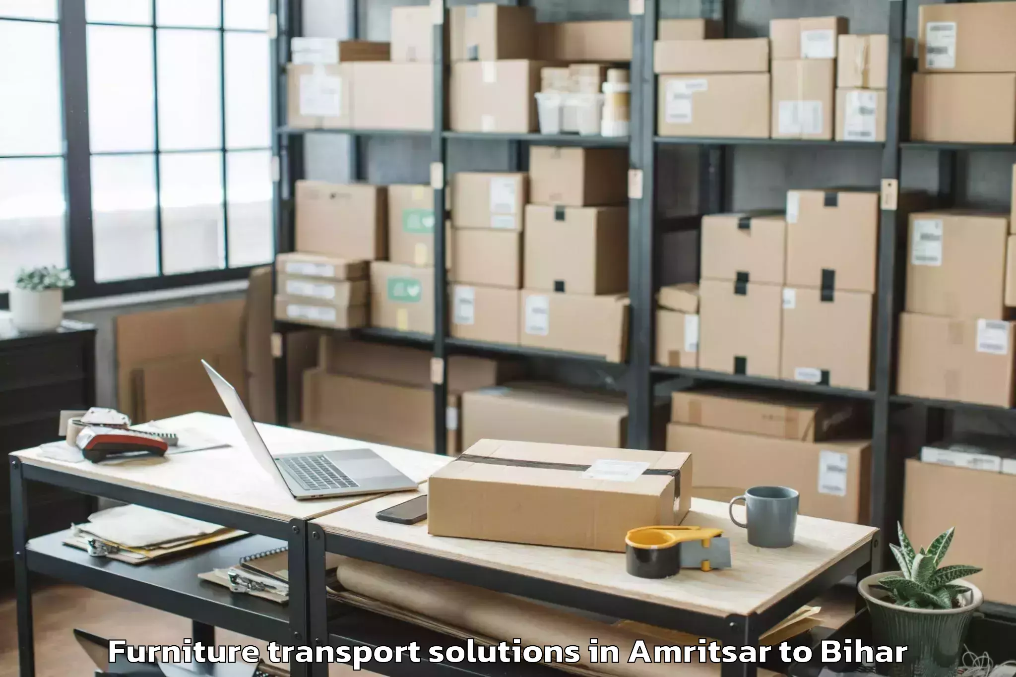 Quality Amritsar to Simrahi Bazar Furniture Transport Solutions